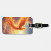 Fantasy Niedlich Flaming Phoenix Steigung Gepäckanhänger (Vorderseite horizontal)