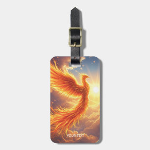 Fantasy Niedlich Flaming Phoenix Steigung Gepäckanhänger