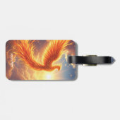 Fantasy Niedlich Flaming Phoenix Steigung Gepäckanhänger (Rückseite horizontal)