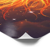 Fantasy Niedlich Flaming Phoenix Steigung Poster (Ecke)