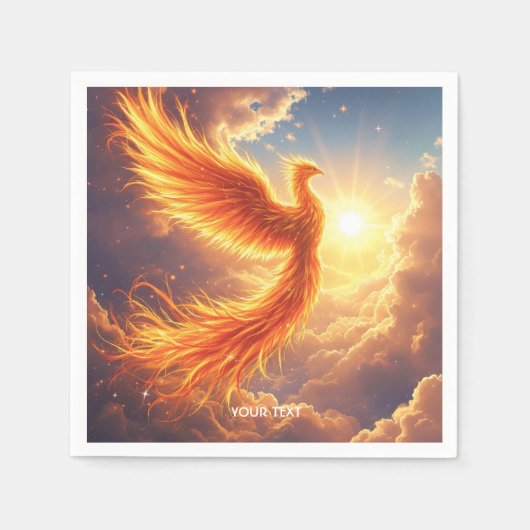 Fantasy Niedlich Flaming Phoenix Steigung Serviette (Vorderseite)