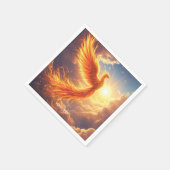 Fantasy Niedlich Flaming Phoenix Steigung Serviette (Ecke)