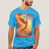 Fantasy Niedlich Flaming Phoenix Steigung T-Shirt (Vorderseite)