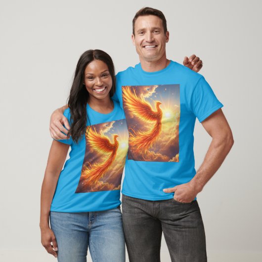 Fantasy Niedlich Flaming Phoenix Steigung T-Shirt (Unisex)