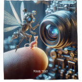 Fantasy Niedlich Fly Robot Finger Duschvorhang (Vorderseite)