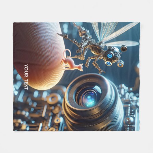 Fantasy Niedlich Fly Robot Finger Fleecedecke (Vorderseite (Horizontal))