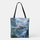 Fantasy Niedlich Flying Rainbow Turtle Tasche (Rückseite)