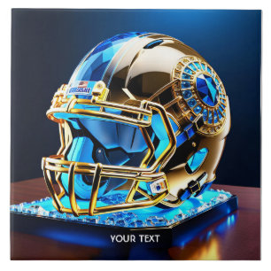 Fantasy Niedlich Football Blue Helm Fliese