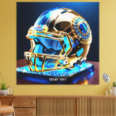 Fantasy Niedlich Football Blue Helm Leinwanddruck (Insitu (Wohnzimmer))