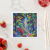 Fantasy Niedlich Forest and City Serviette (Beispiel)