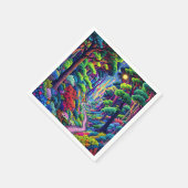 Fantasy Niedlich Forest and City Serviette (Ecke)