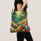 Fantasy Niedlich Forest Blume Schmetterlinge Tasche (Von Nahem)