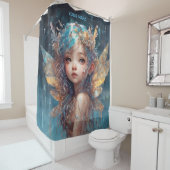 Fantasy Niedlich Forest Rainy Fairy Duschvorhang (Beispiel)