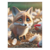 Fantasy Niedlich Fox Feathers Huhn Tischdecke (Vorderseite)