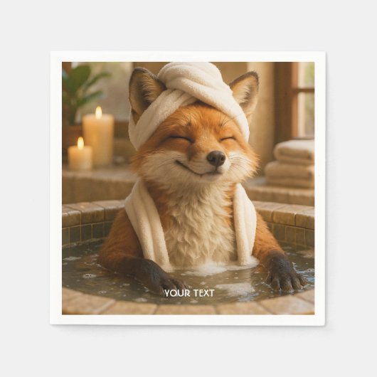 Fantasy Niedlich Fox im Wellness-Center Serviette (Vorderseite)