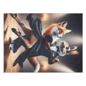 Fantasy Niedlich Fox Rabbit Tango Tischdecke (Vorderseite (Horizontal))