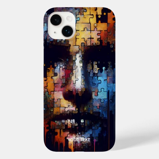 Fantasy Niedlich Fragments Man Face Case-Mate iPhone Hülle (Rückseite)