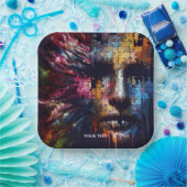 Fantasy Niedlich Fragments Man Face Pappteller (Party)