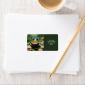 Fantasy Niedlich Frog Glassbook Adressaufkleber (Insitu)