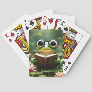 Fantasy Niedlich Frog Glassbook Spielkarten