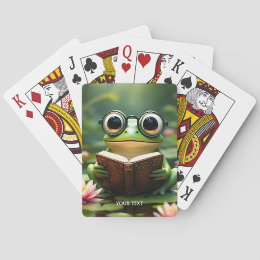 Fantasy Niedlich Frog Glassbook Spielkarten (Rückseite)