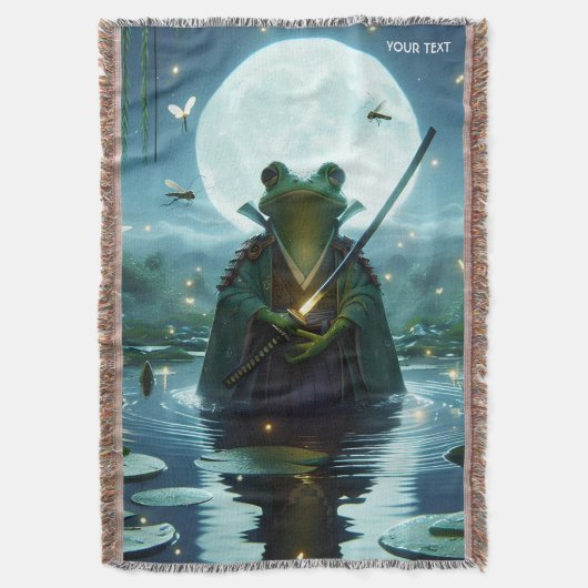 Fantasy Niedlich Frog Samurai Katana Decke (Vorderseite Vertikal)