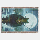 Fantasy Niedlich Frog Samurai Katana Decke (Vorderseite)