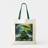 Fantasy Niedlich Frosch Leaf Umbrella Tragetasche (Rückseite)