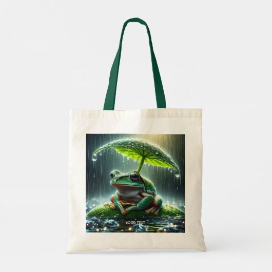 Fantasy Niedlich Frosch Leaf Umbrella Tragetasche (Rückseite)