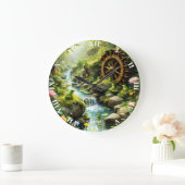 Fantasy Niedlich Froschwald Große Wanduhr (Zuhause)