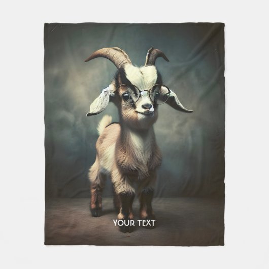 Fantasy Niedlich Funny Baby Goat Fleecedecke (Vorderseite)