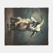 Fantasy Niedlich Funny Baby Goat Fleecedecke (Vorderseite (Horizontal))