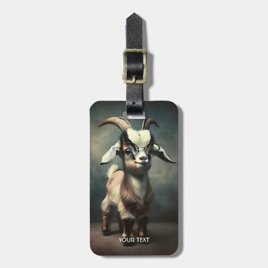 Fantasy Niedlich Funny Baby Goat Gepäckanhänger (Vorderseite vertikal)