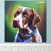 Fantasy Niedlich German Kurzhaar Leinwanddruck (Insitu (Holzboden))