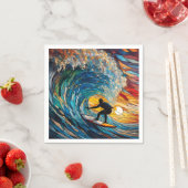 Fantasy Niedlich gestanztes Glas Surfer Serviette (Beispiel)