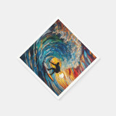 Fantasy Niedlich gestanztes Glas Surfer Serviette (Ecke)