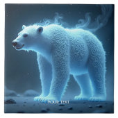 Fantasy Niedlich Ghoful Polar Bär Fliese (Vorderseite)