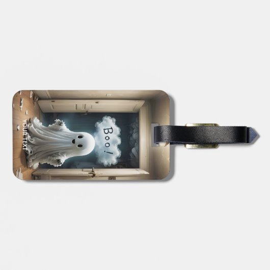 Fantasy Niedlich Ghost Closet Boo Gepäckanhänger (Rückseite horizontal)