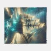Fantasy Niedlich Ghost Sea Ship Fleecedecke (Vorderseite (Horizontal))