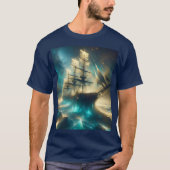 Fantasy Niedlich Ghost Sea Ship T-Shirt (Vorderseite)