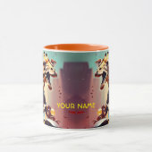 Fantasy Niedlich Giraffe Reitrad Tasse (Zentrum)