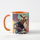 Fantasy Niedlich Giraffe Reitrad Tasse (Links)