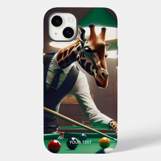 Fantasy Niedlich Giraffe Snooker spielen Case-Mate iPhone Hülle (Rückseite)