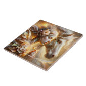 Fantasy Niedlich Girl and Horse Fliese (Seite)