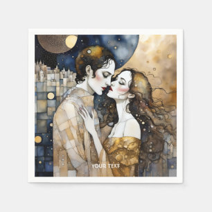 Fantasy Niedlich Girl Boy Night Serviette