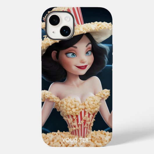 Fantasy Niedlich Girl Cinema Popcorn Case-Mate iPhone Hülle (Rückseite)