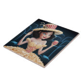 Fantasy Niedlich Girl Cinema Popcorn Fliese (Seite)
