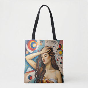 Fantasy Niedlich Girl Cubist Style Tasche