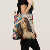 Fantasy Niedlich Girl Cubist Style Tasche (Von Nahem)