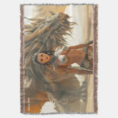 Fantasy Niedlich Girl Dragon Wüste Decke (Vorderseite Vertikal)